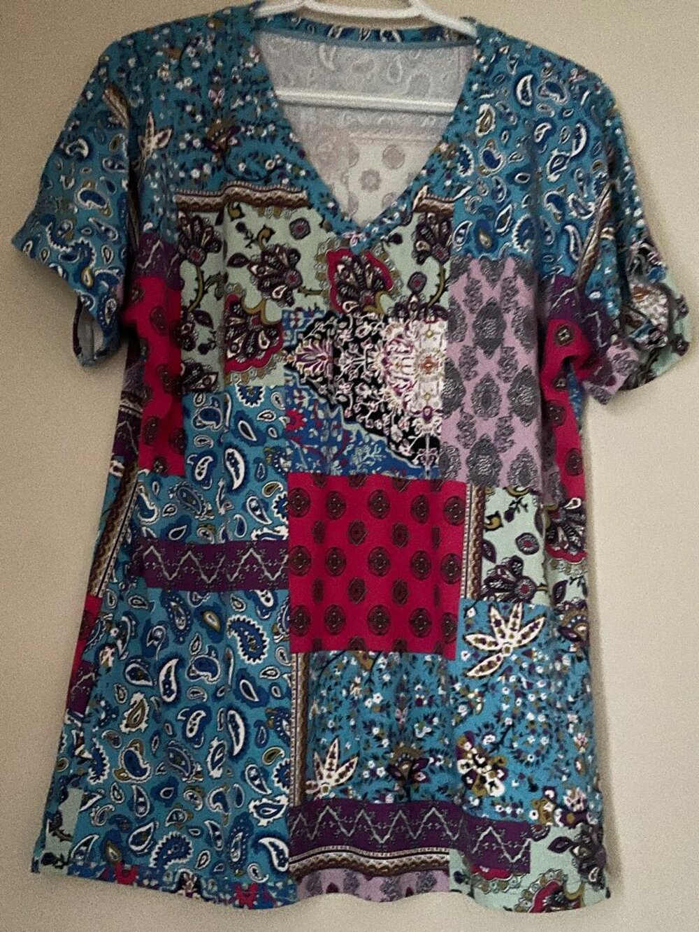 Boho Patchwork Tunic Tops - Assorted